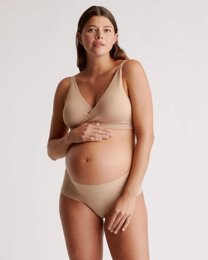 Seamless Crossover Nursing & Lounge Bra (2-pack) - XS / Peach Pink