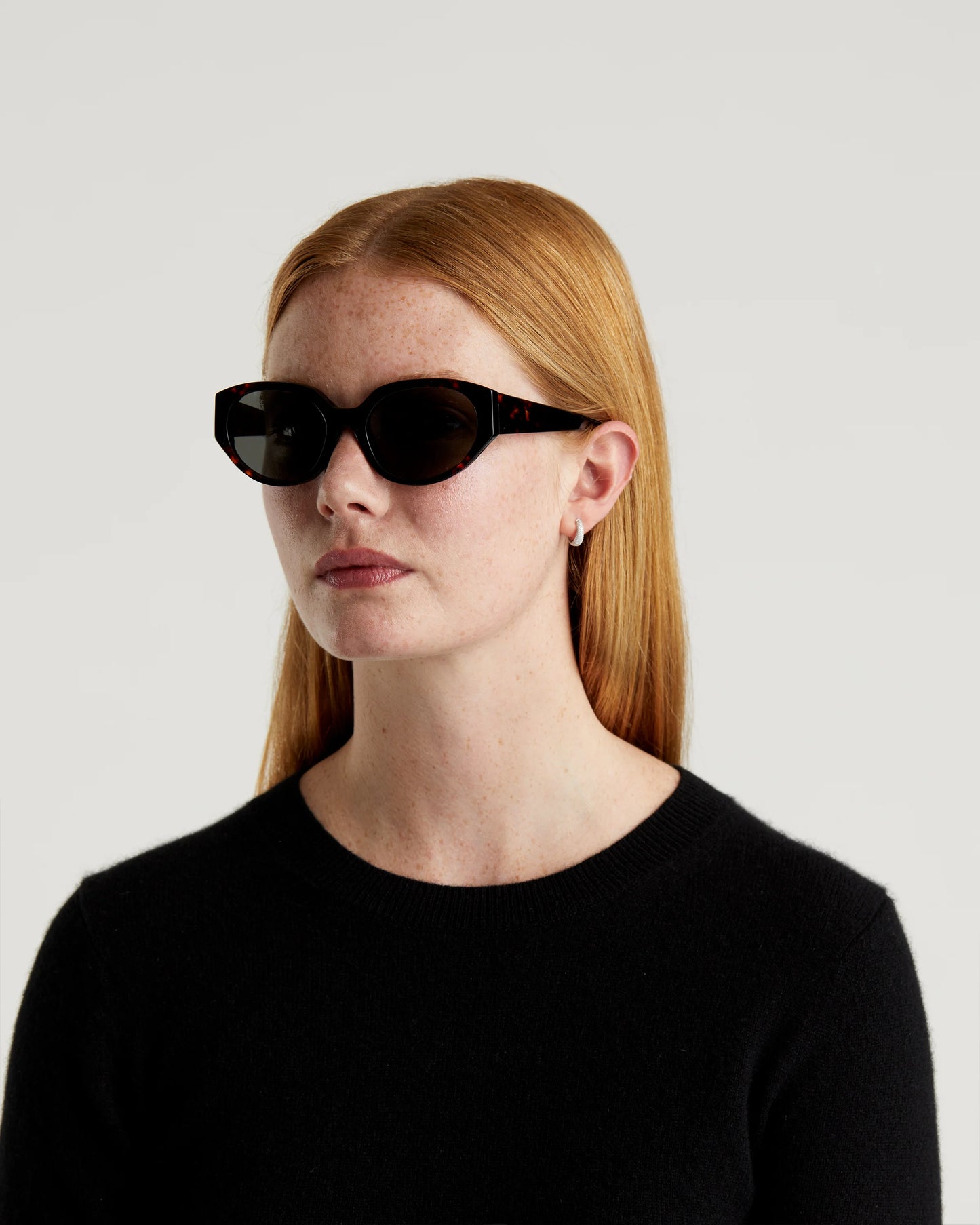 Ava Polarized Acetate Sunglasses - One Size / Tortoise with Grey lens