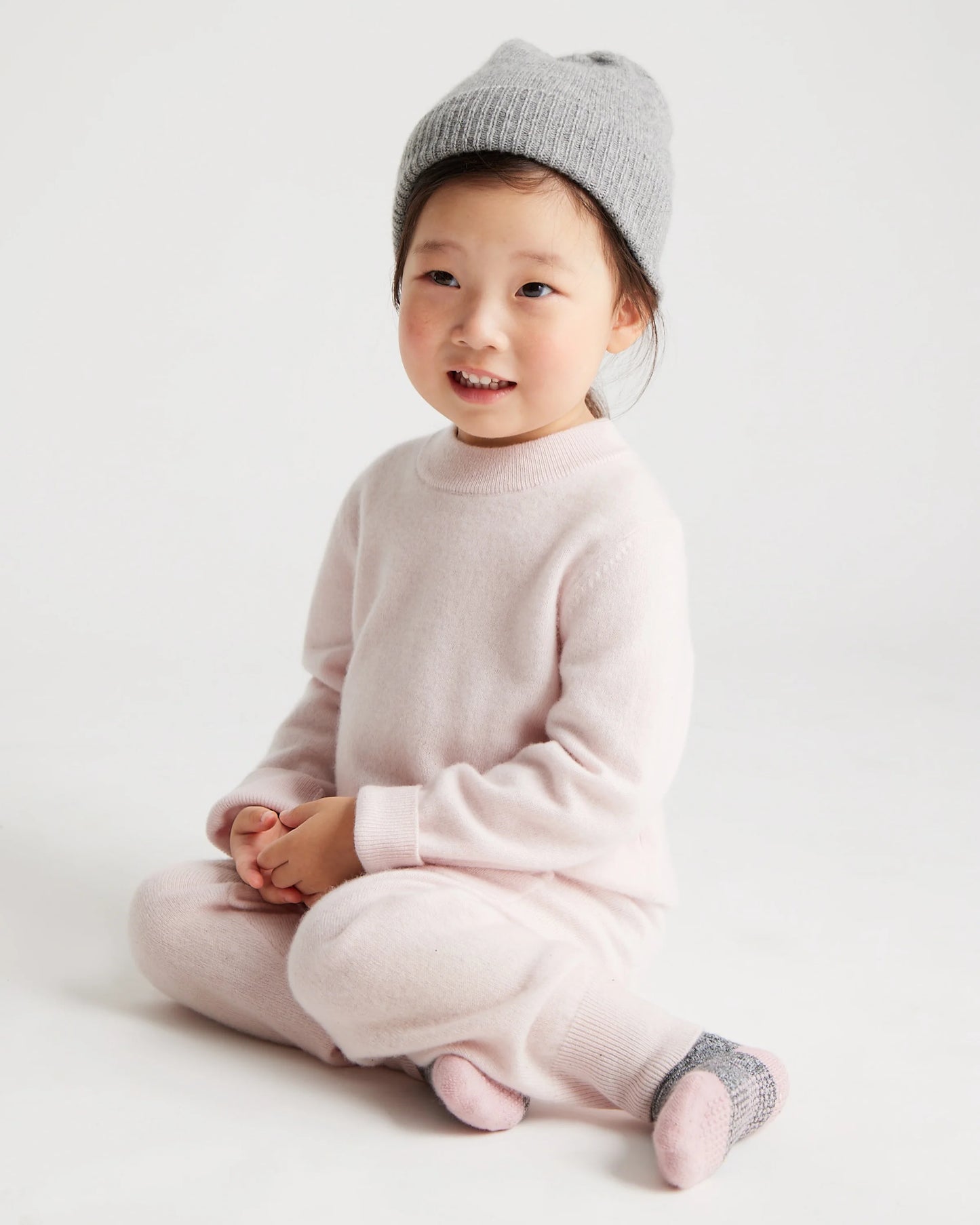 Washable Cashmere Crewneck Sweater - 2T / Forest Floor Green