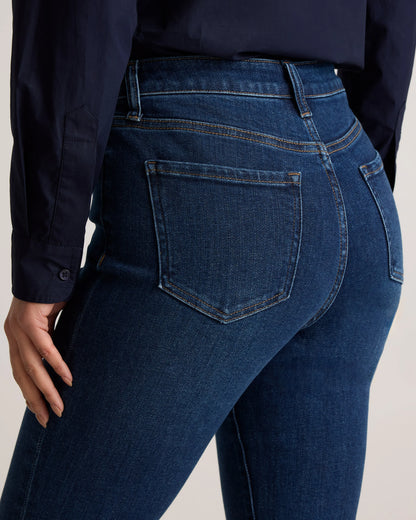 Bella Stretch Kick Flare Jeans - 24 / Deep Rinse