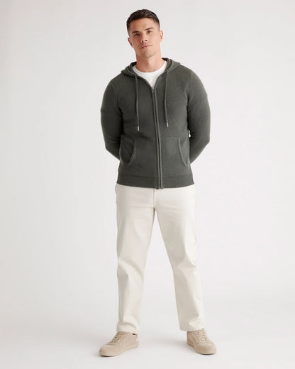 Mongolian Cashmere Full-Zip Hoodie - S / Teak