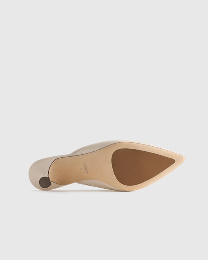 Italian Leather 55mm Kitten Heel Mule - 5 / Black