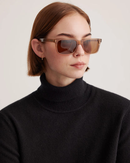 River Polarized Acetate Sunglasses - One Size / Tortoise with Green lens