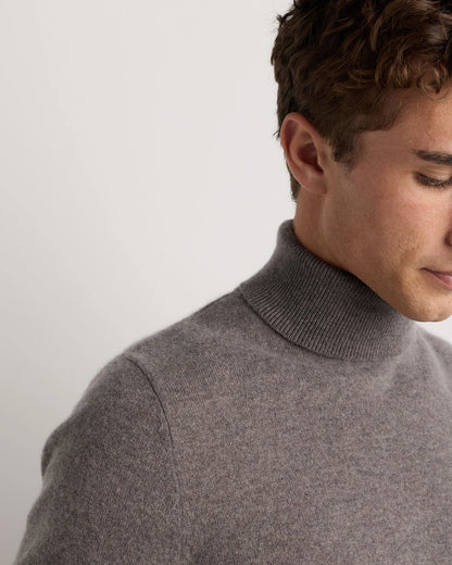 Mongolian Cashmere Turtleneck Sweater - S / Black
