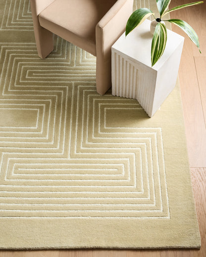 Langdon Hand-Tufted Wool Rug - 3'6" x 5'6" / Beige