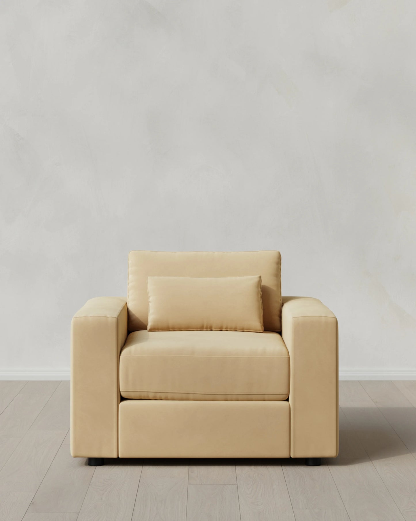 Ashford Deep Seat Chair and a Half in Performance Velvet - 46" / Caramel