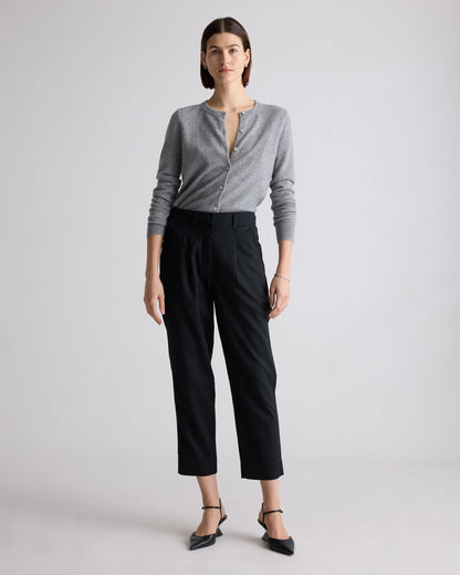 Drapey Twill Tapered Trouser - 0 / True Black