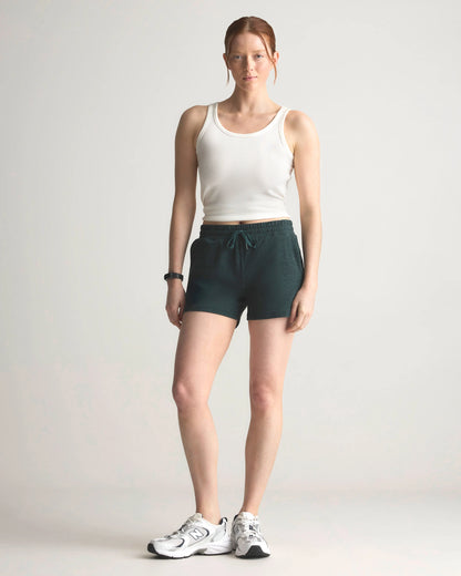 Flowknit Mid-Rise Shorts - XS / Heather Deep Navy