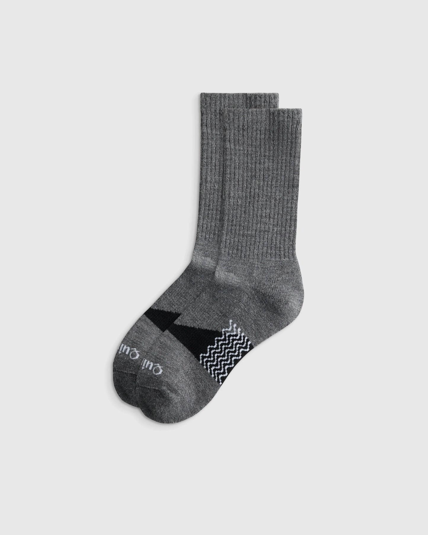 Alpaca Crew Socks (3-Pack) - S / Heather Grey