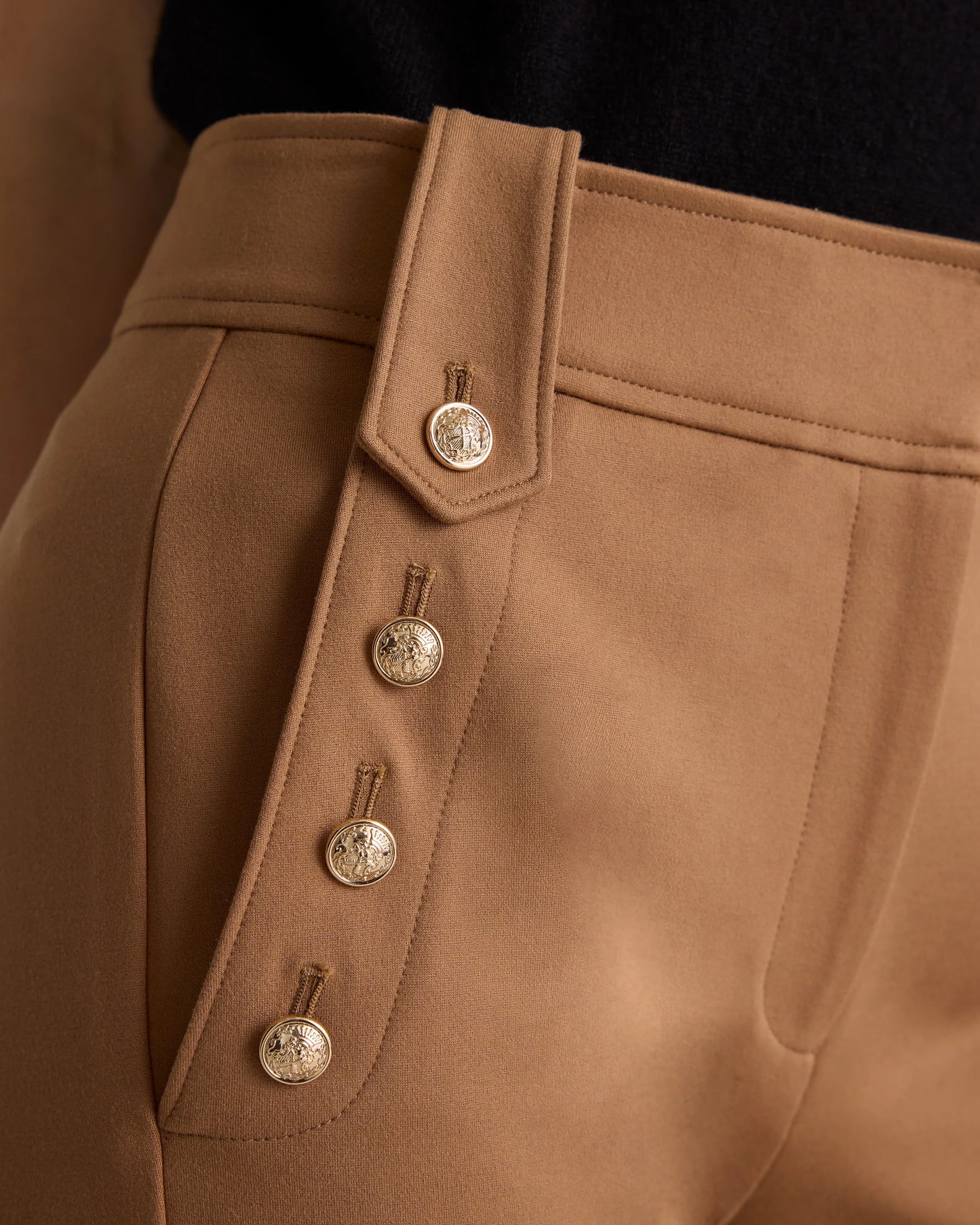 Ultra-Stretch Ponte Straight Leg Mariner Pants - XS / Morel Grey