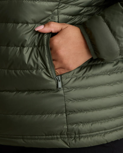 Lightweight Down Packable Puffer Jacket - 1X / Black