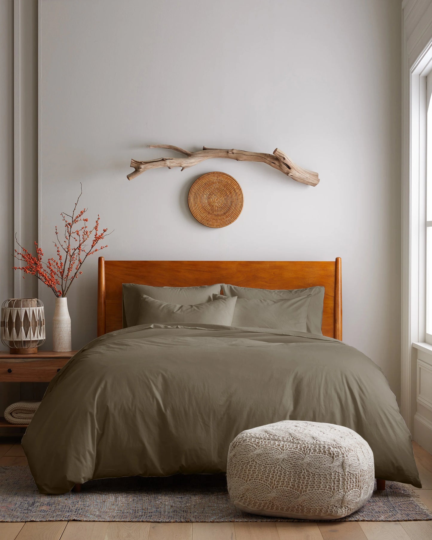 Organic Brushed Cotton Duvet Cover - Twin / Toffee
