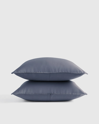 Organic Cotton Sateen Sham Set - Standard / Mineral