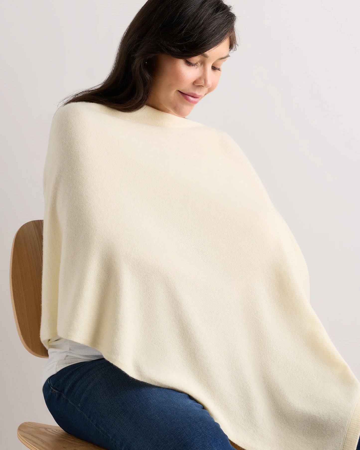 Mongolian Cashmere Nursing Shawl - One Size / Heather Vintage Pink