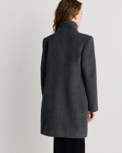 Wool Cashmere Cocoon Coat - XS / Dark Chocolate