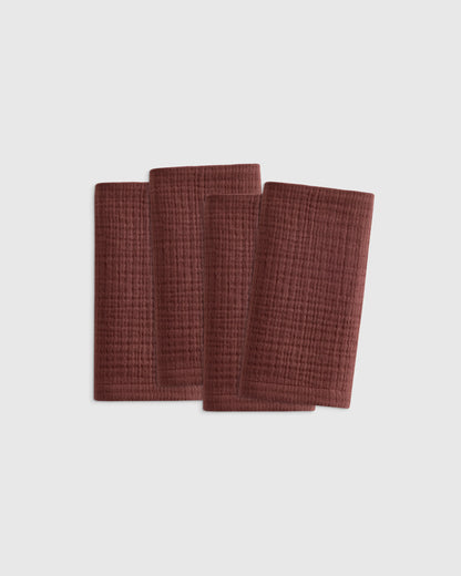 Organic Cotton Gauze Napkins - One Size / Chocolate