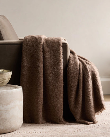 Alpaca Boucle Throw - 50x70 / Ivory