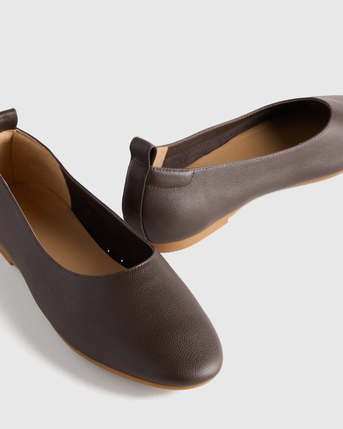 Italian Leather Glove Ballet Flat - 5 / Shell Pink