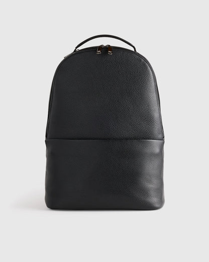 Excursion Italian Leather Laptop Backpack - One Size / Black