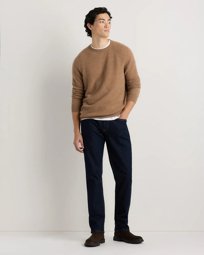 Mongolian Cashmere Waffle Sweatshirt - S / Faded Denim