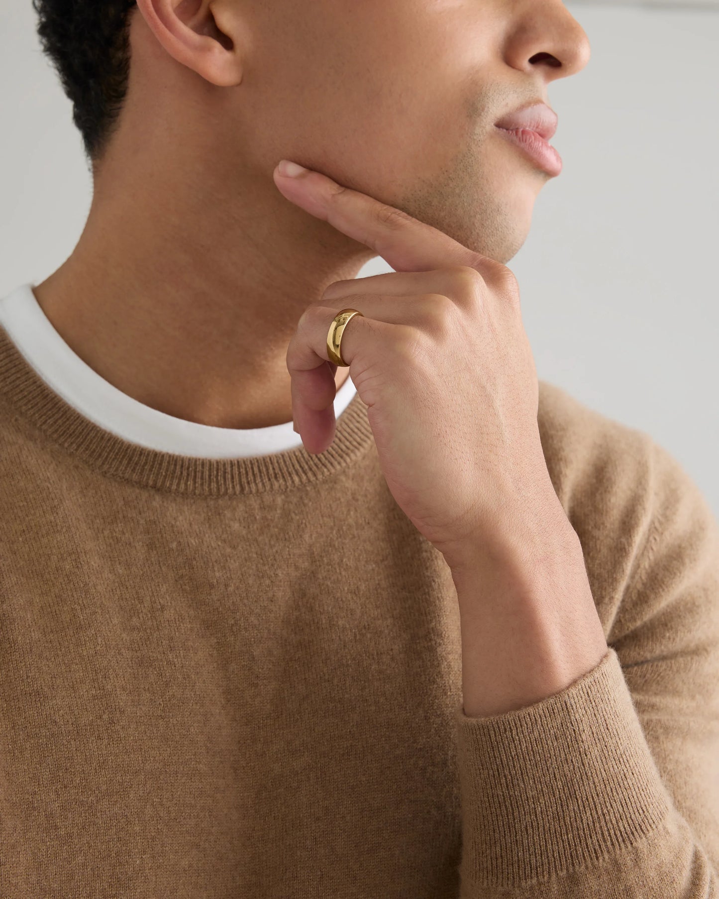 Tungsten Carbide Rounded Band - 7 / 24K Gold Plated