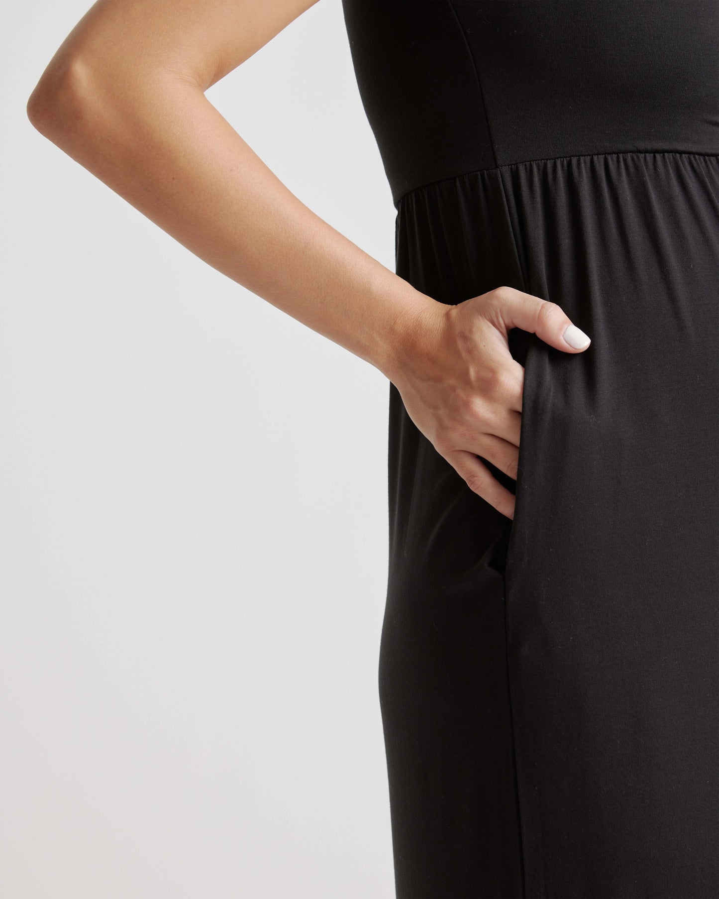 Tencel Jersey Maternity Maxi Dress - XS / Black