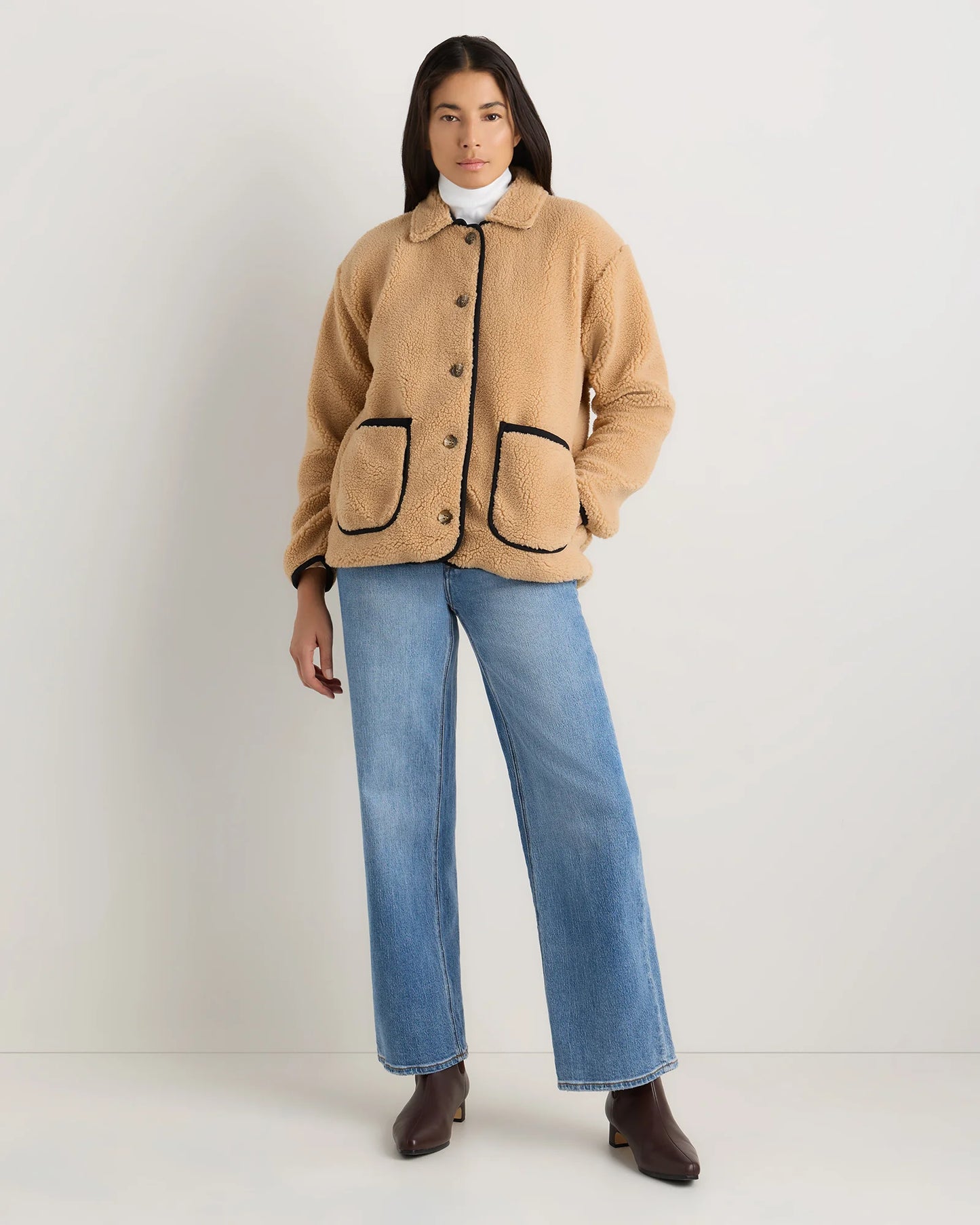 Sherpa Barn Jacket - XS / Camel/Black