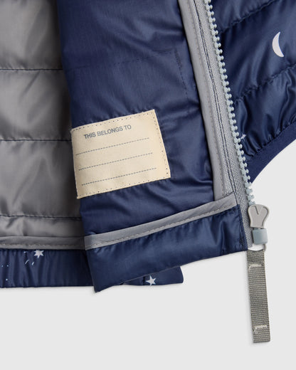 Lightweight Down Hooded Puffer Jacket - 12-18M / Blue Moon