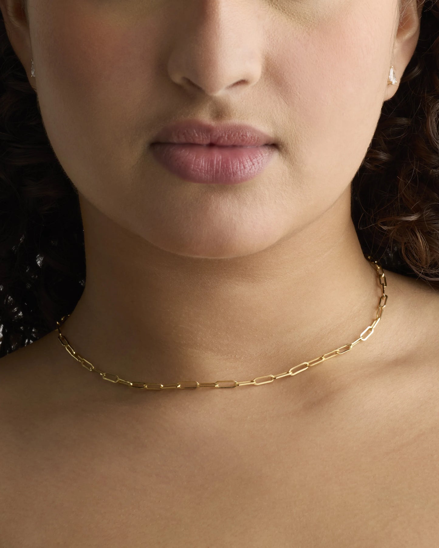 14K Gold Paperclip Chain Necklace - 3.2mm - 16" / Yellow Gold