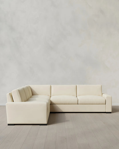Stillman L Sectional in Performance Velvet - 116x116 / Java