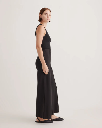 Ultra-Stretch Ponte Super Wide Leg Ankle Pants - XS / Olive