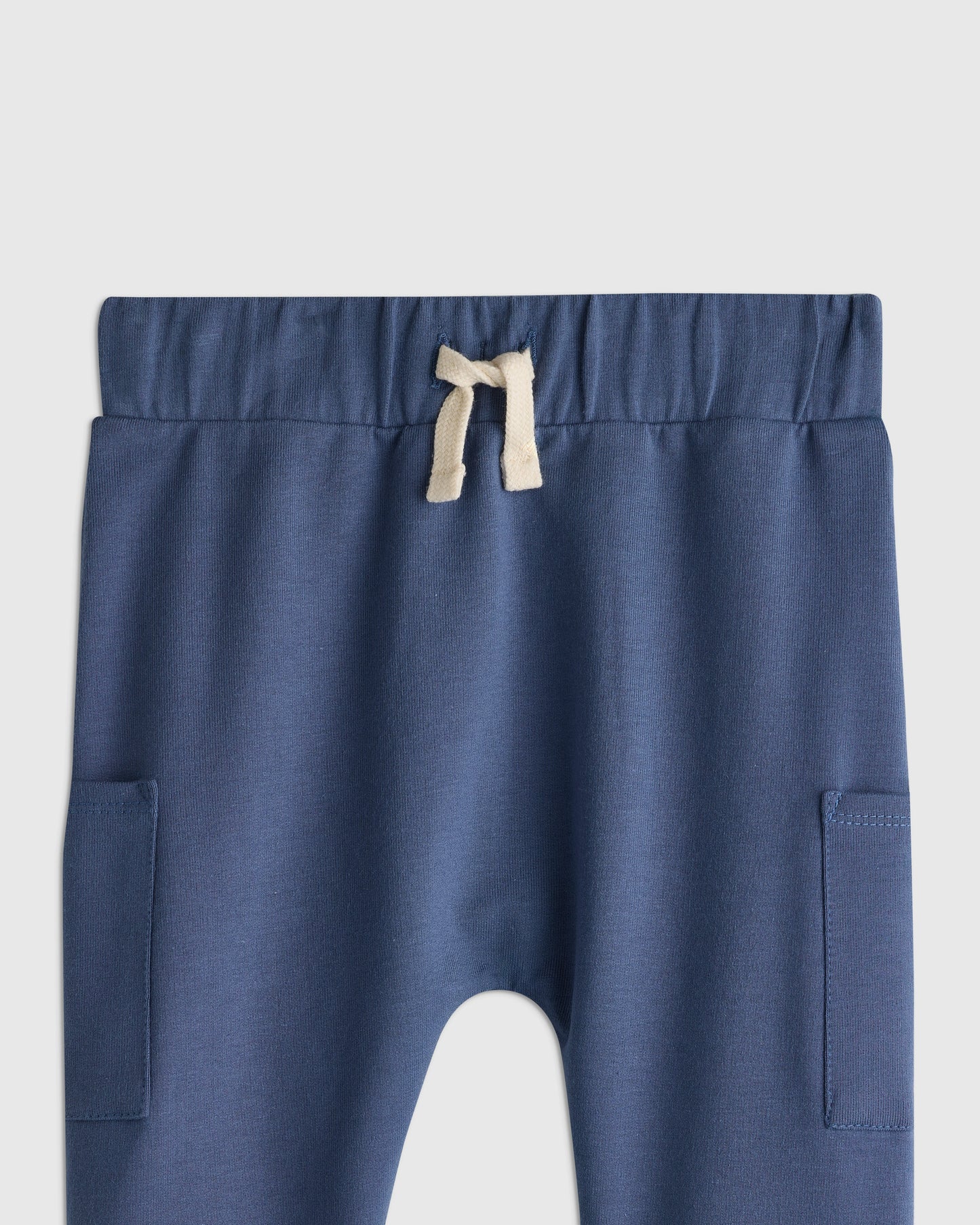 Organic Cotton French Terry Pocket Pants - 3-6M / Vintage Blue
