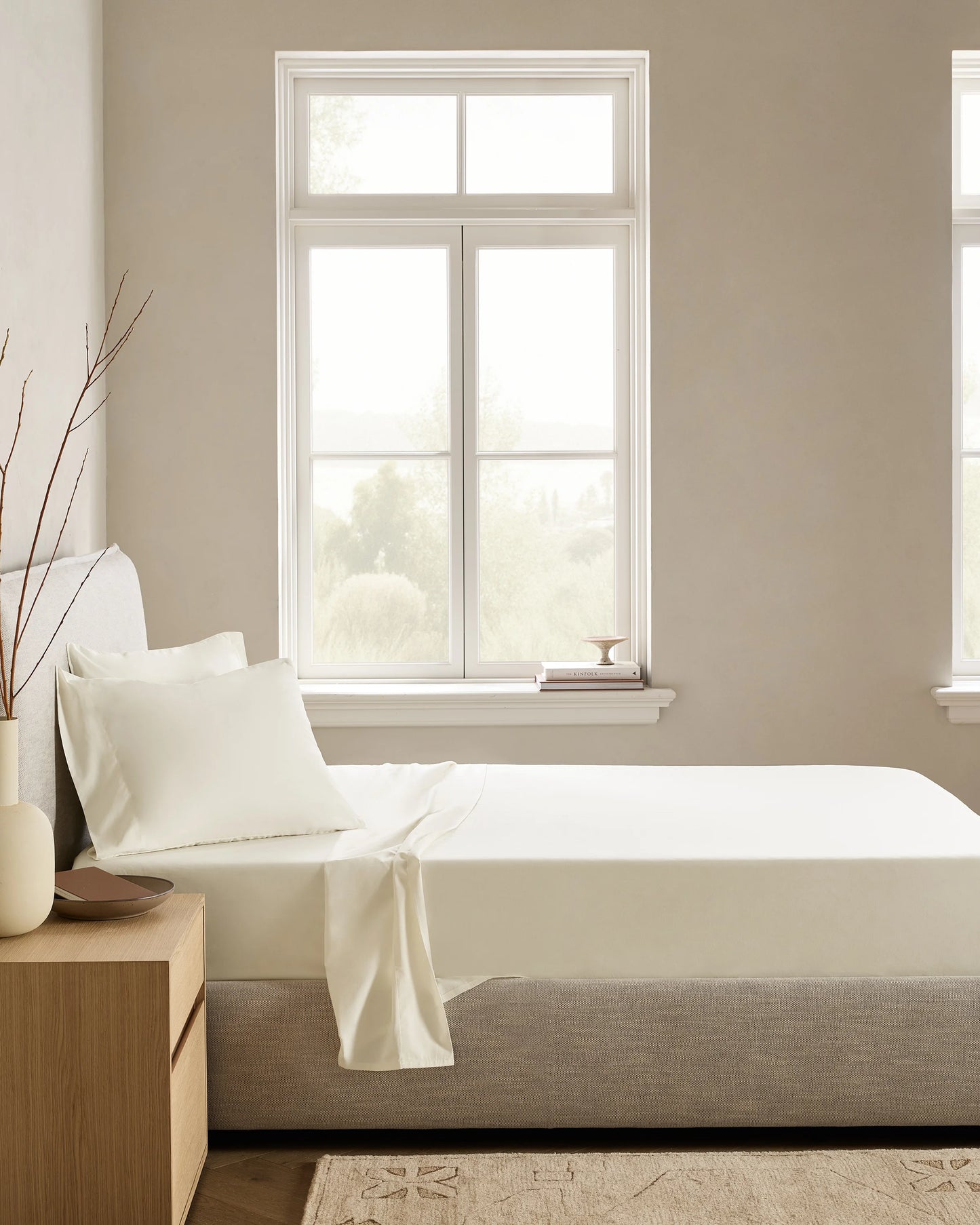 Organic Crisp Percale Pillowcase Set - Standard / White