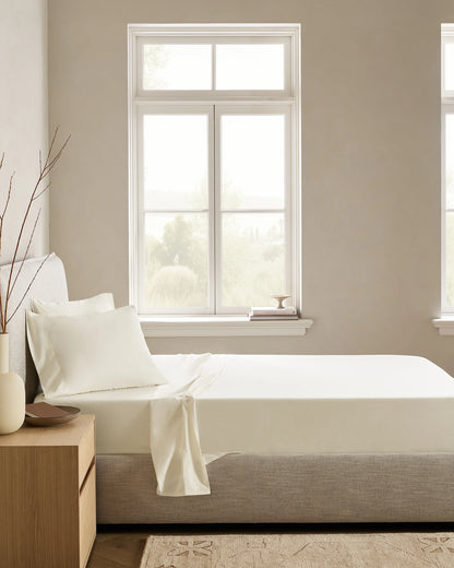 Organic Crisp Percale Pillowcase Set - Standard / White