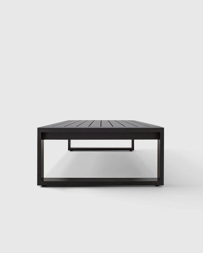 Linear Aluminum Outdoor Coffee Table - One Size / Dark Charcoal