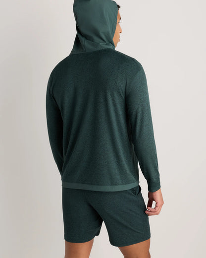 Flowknit Performance Hybrid Pullover Hoodie - S / Heather Green