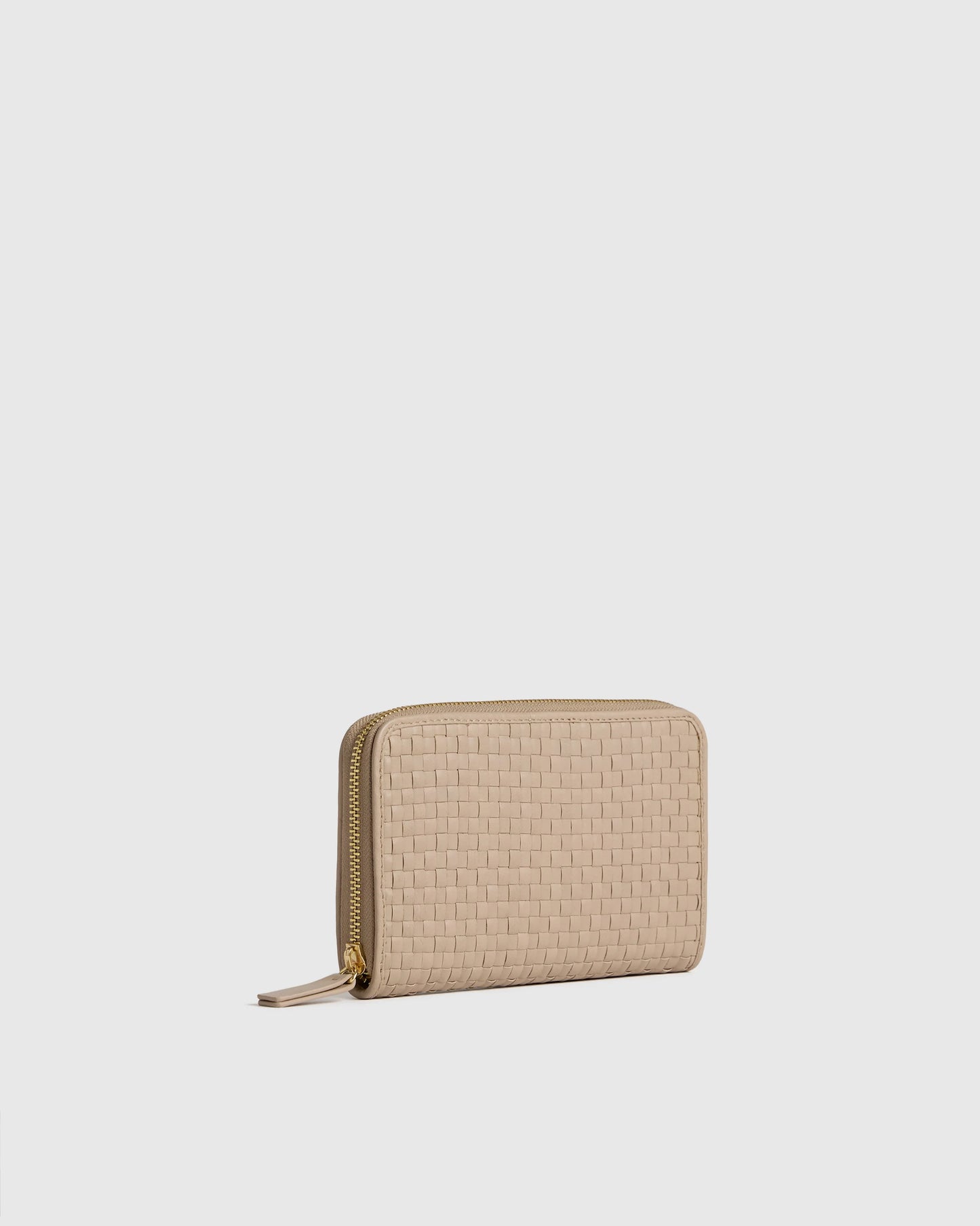 Italian Leather Handwoven Continental Wallet - One Size / Black