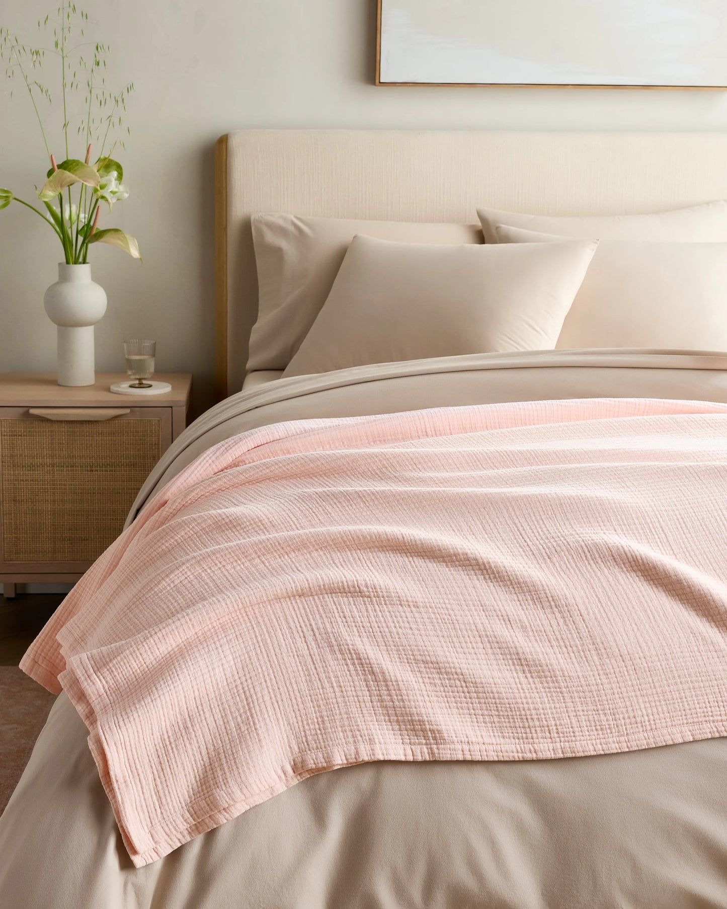 Organic Cotton Gauze Blanket - Full/Queen / Dried Sage