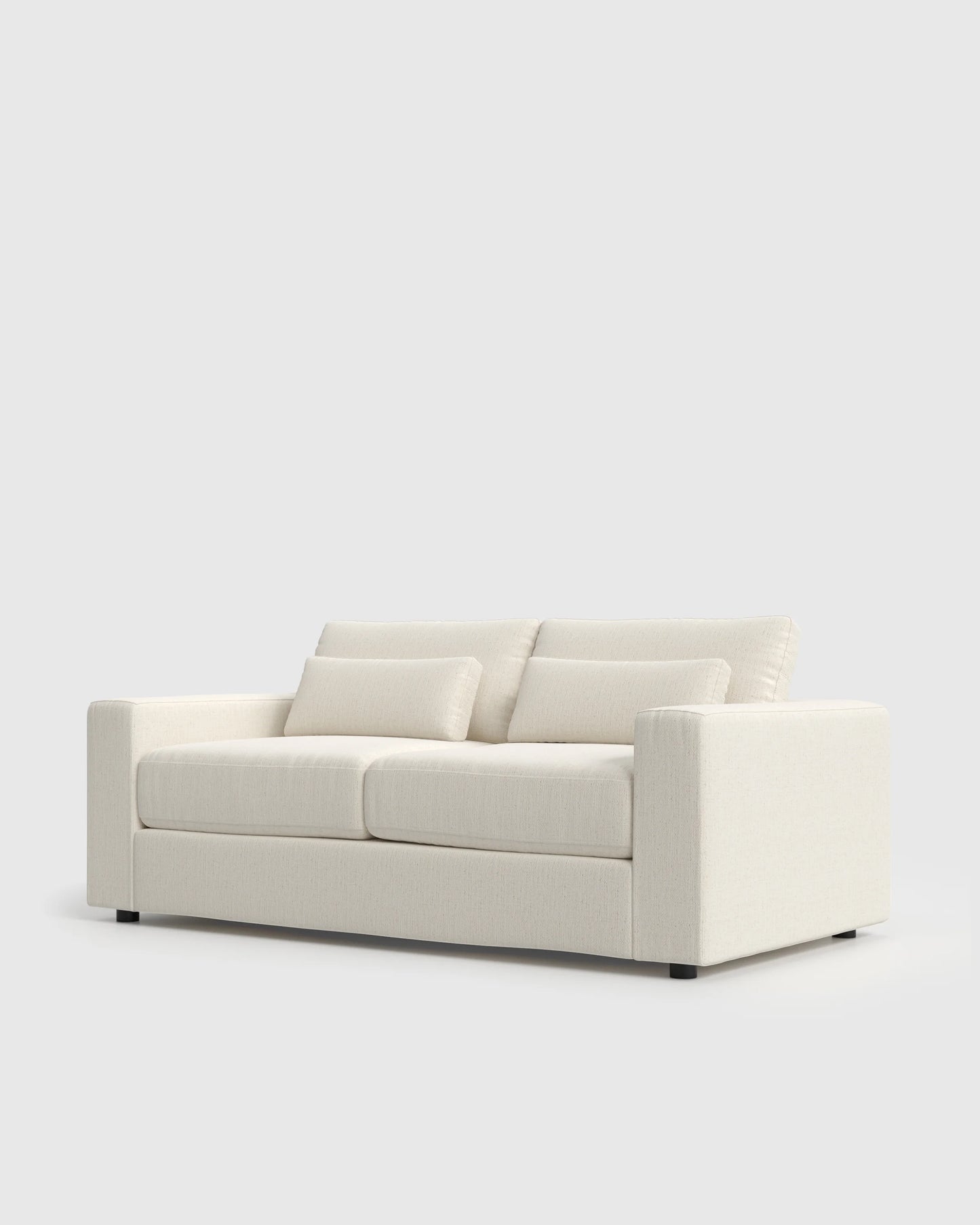 Ashford Deep Seat Sofa in Performance Chenille Linen Blend - 7ft / Snow
