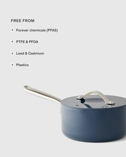 Ceramic Nonstick Saucepan: 3QT - One Size / Navy