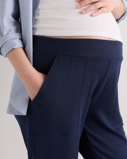SuperSoft Fleece Maternity Joggers - XS / Off-White