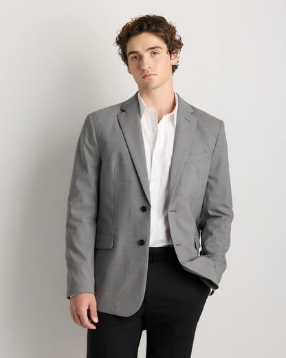 Stretch Wool Blazer - S / Grey Melange