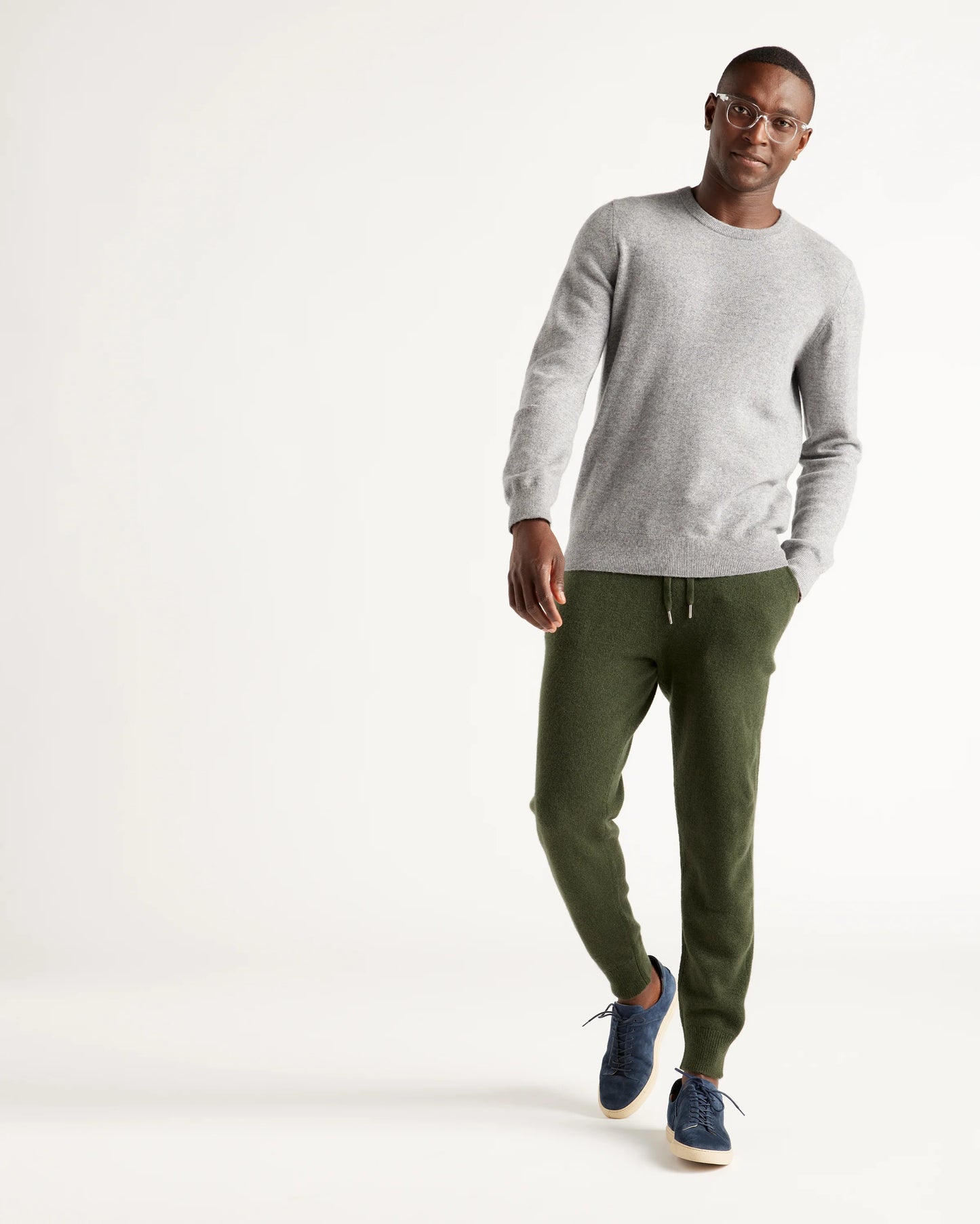 Mongolian Spring Cashmere Jogger - S / Olive