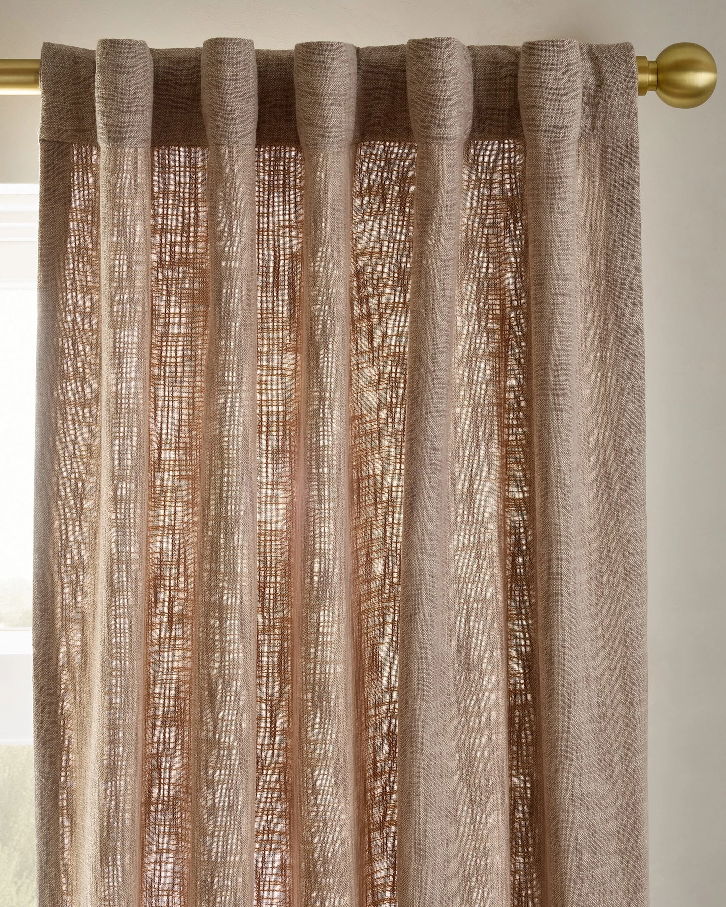 Textured Cotton Curtain - 48x84 / Ivory