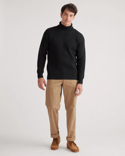 100% Organic Cotton Turtleneck Sweater - S / Charcoal