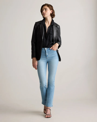 Bella Stretch Kick Flare Jeans - 24 / Deep Rinse