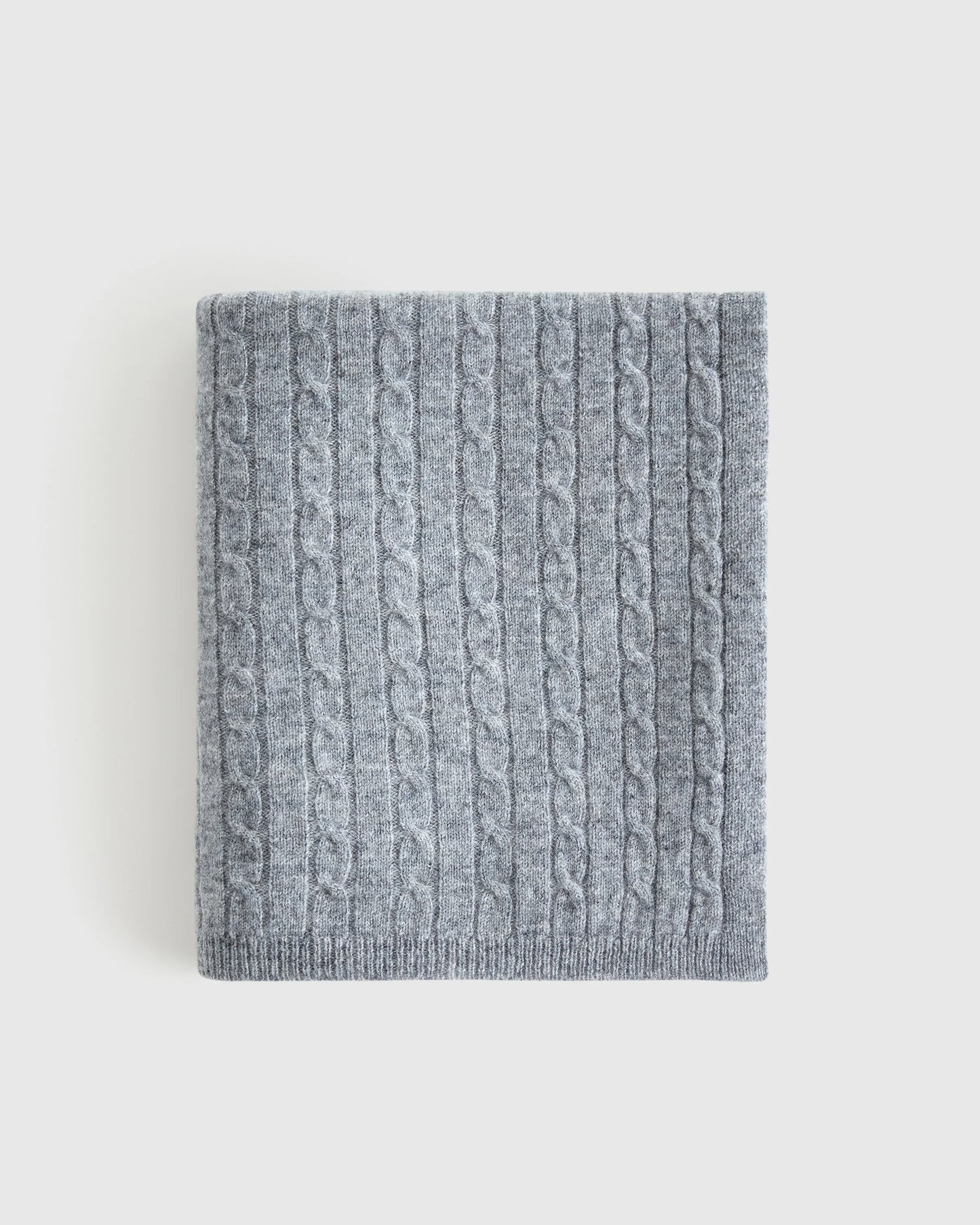 Mongolian Cashmere Cable Knit Baby Blanket - One Size / Teak