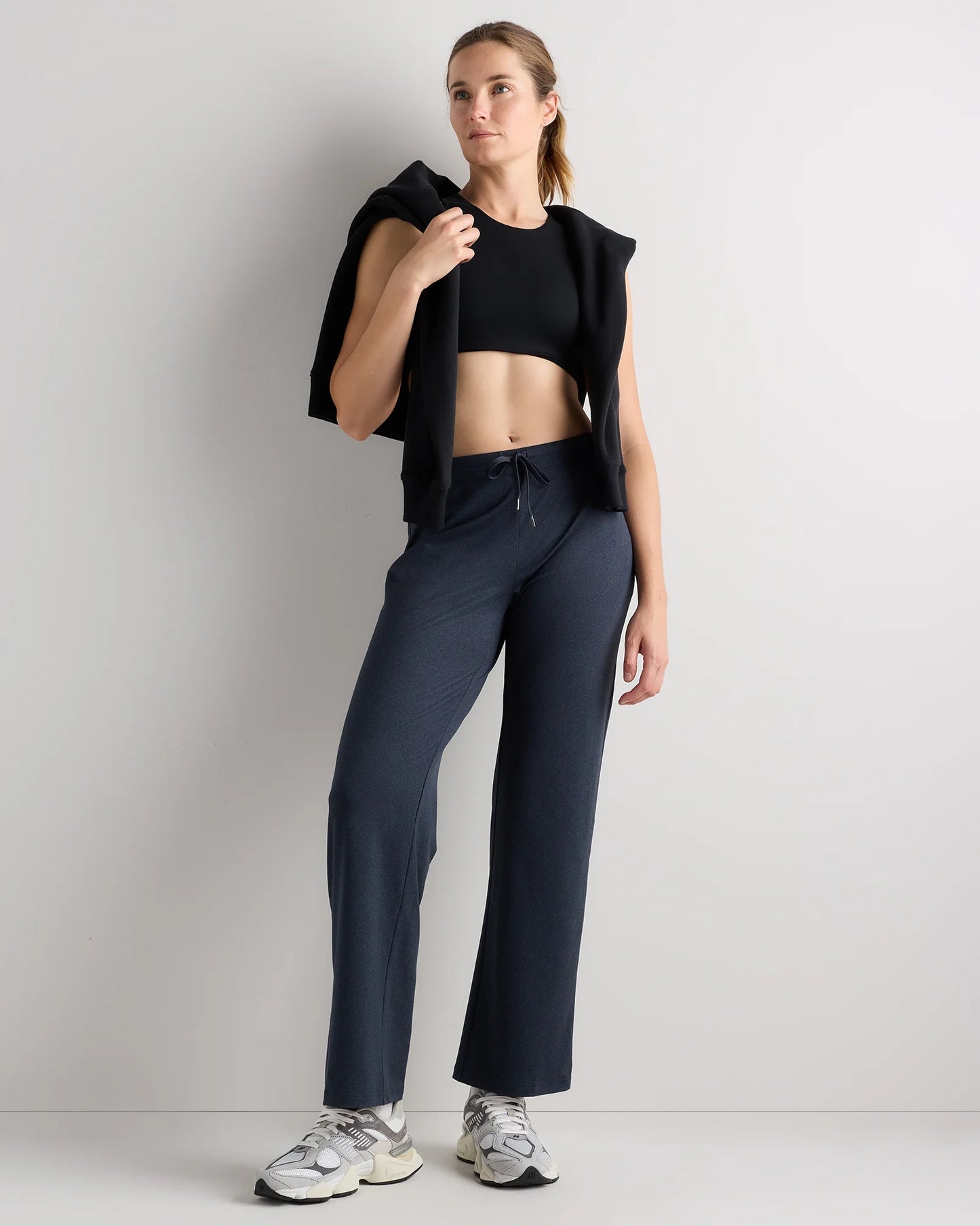 Flowknit Wide Leg Pants - XS / Black
