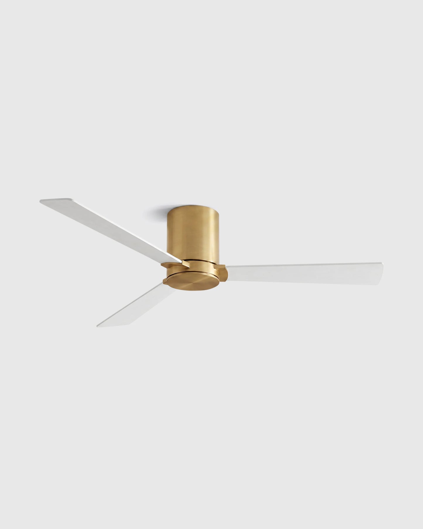 Minimalist Hugger Wood Blade Ceiling Fan - 44" / White