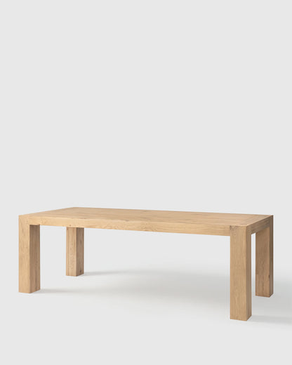 Reclaimed Oak Parsons Dining Table - One Size / Weathered Oak